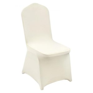 Venue Decoration | Stretch Spandex Folding Chair Covers, Universal Fitted Chair Cover, Removable Washable Protective Slipcovers, for Wedding, Holiday, Banquet, Party, Celebration, Dining (50PCS Ivory White) Ivory White Restaurant & Food Service Ivory White